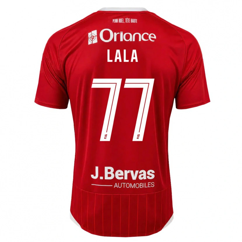 Danxen Criança Camisola Kenny Lala #77 Branco Vermelho Principal 2026/27 Camisa Brasil