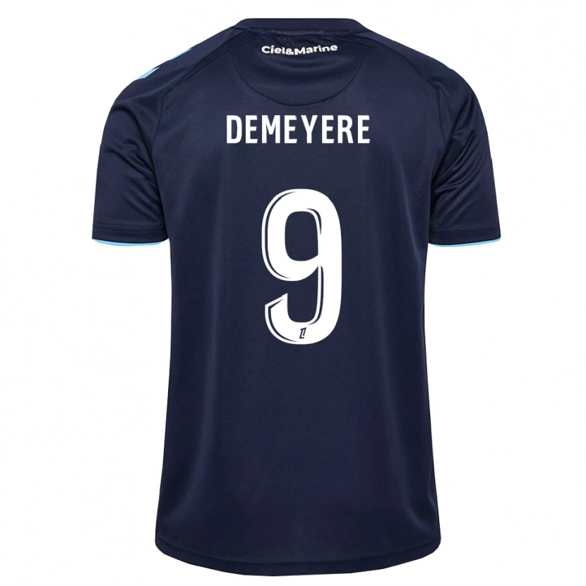 Danxen Criança Camisola Silke Demeyere #9 Azul Centáurea Azul Meia-Noite Principal 2026/27 Camisa Brasil