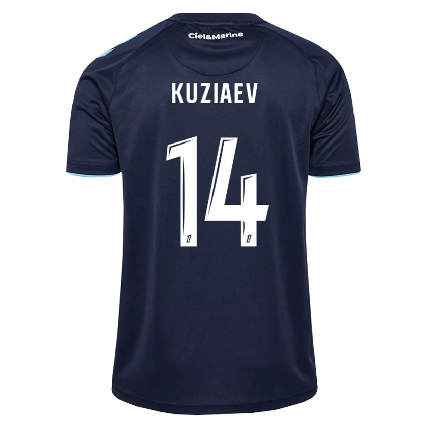 Danxen Criança Camisola Daler Kuzyaev #14 Azul Centáurea Azul Meia-Noite Principal 2026/27 Camisa Brasil