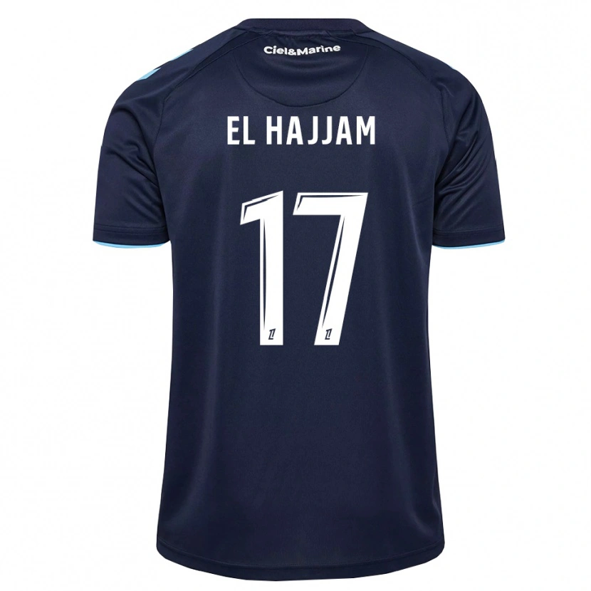 Danxen Criança Camisola Oualid El Hajjam #17 Azul Centáurea Azul Meia-Noite Principal 2026/27 Camisa Brasil