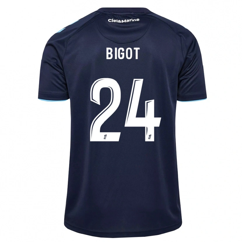 Danxen Criança Camisola Maureen Bigot #24 Azul Centáurea Azul Meia-Noite Principal 2026/27 Camisa Brasil