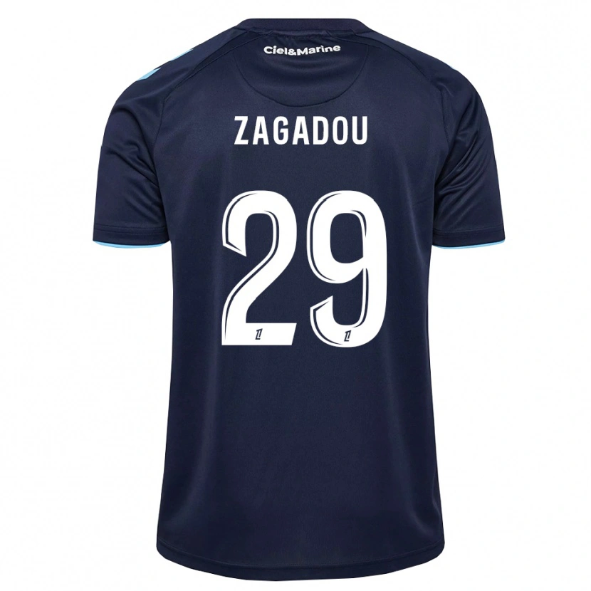 Danxen Criança Camisola Stephan Zagadou #29 Azul Centáurea Azul Meia-Noite Principal 2026/27 Camisa Brasil