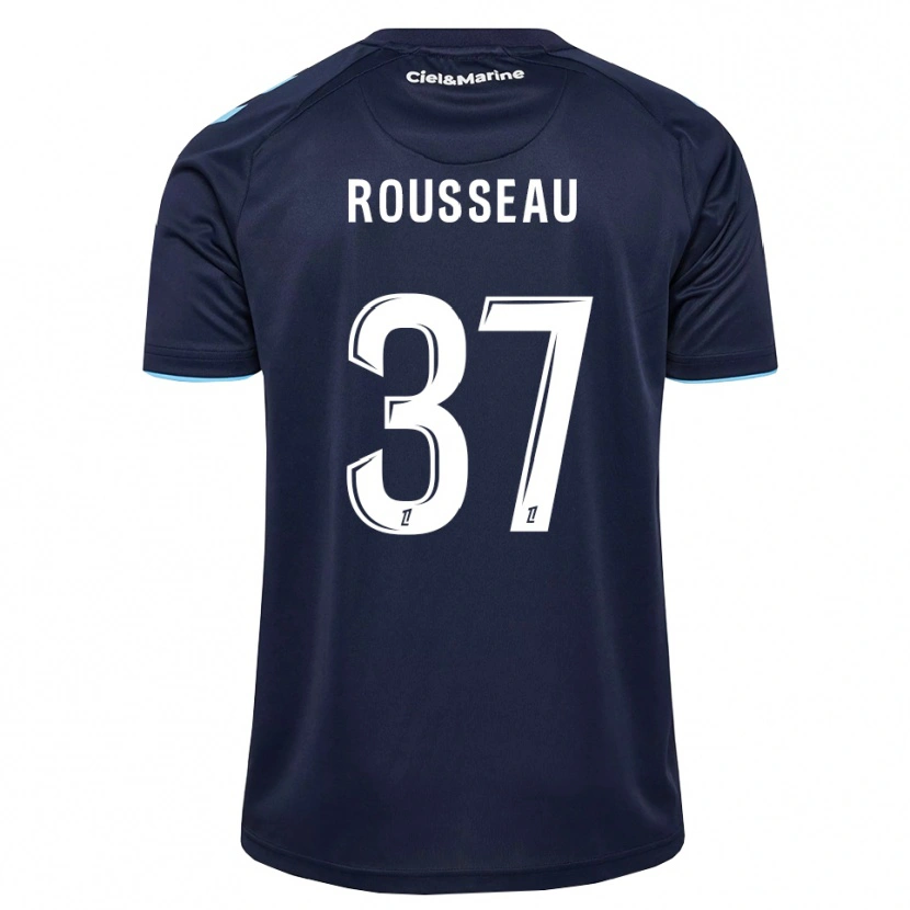 Danxen Criança Camisola Thomas Rousseau #37 Azul Centáurea Azul Meia-Noite Principal 2026/27 Camisa Brasil