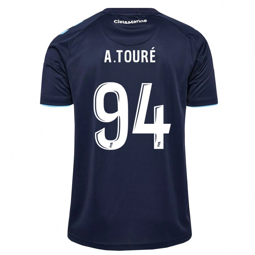 Danxen Criança Camisola Abdoulaye Touré #94 Azul Centáurea Azul Meia-Noite Principal 2026/27 Camisa Brasil