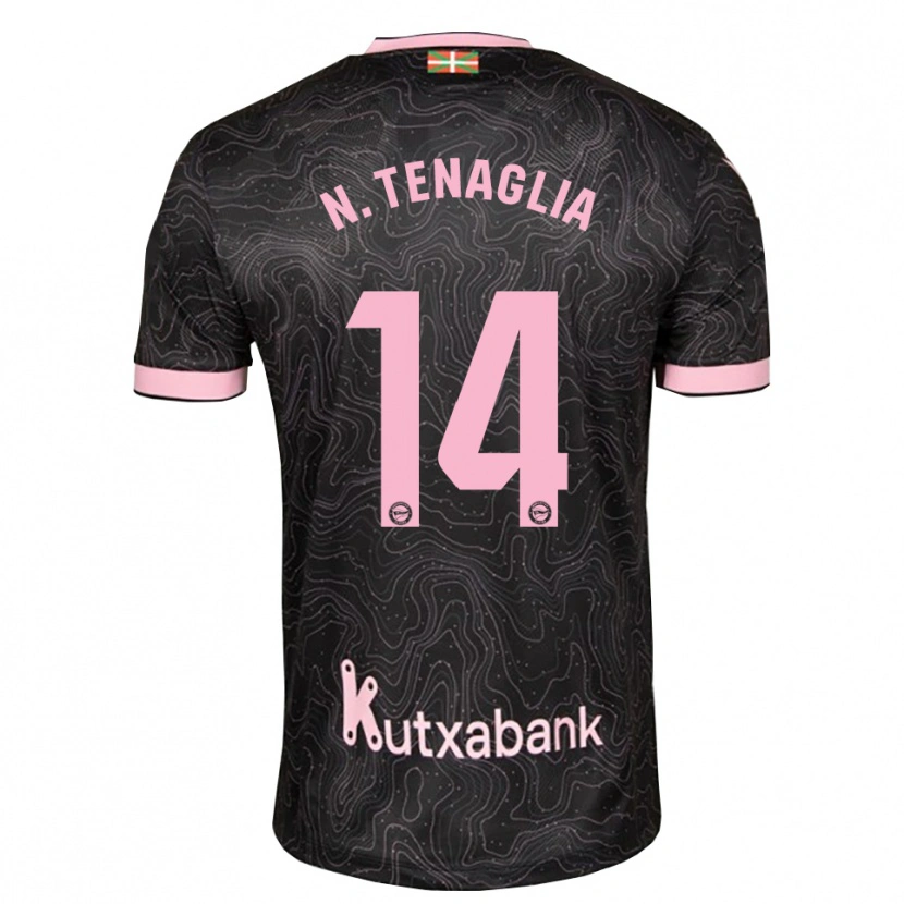 Danxen Criança Camisola Nahuel Tenaglia #14 Preto Rosa Alternativa 2026/27 Camisa Brasil