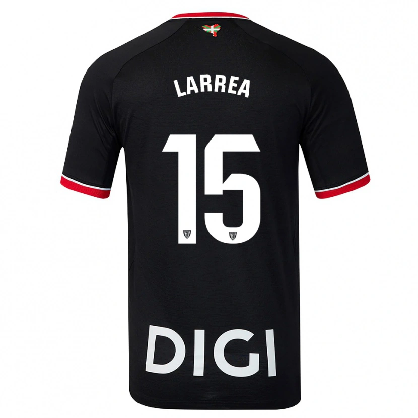 Danxen Criança Camisola Beñat Larrea #15 Preto Branco Vermelho Alternativa 2026/27 Camisa Brasil