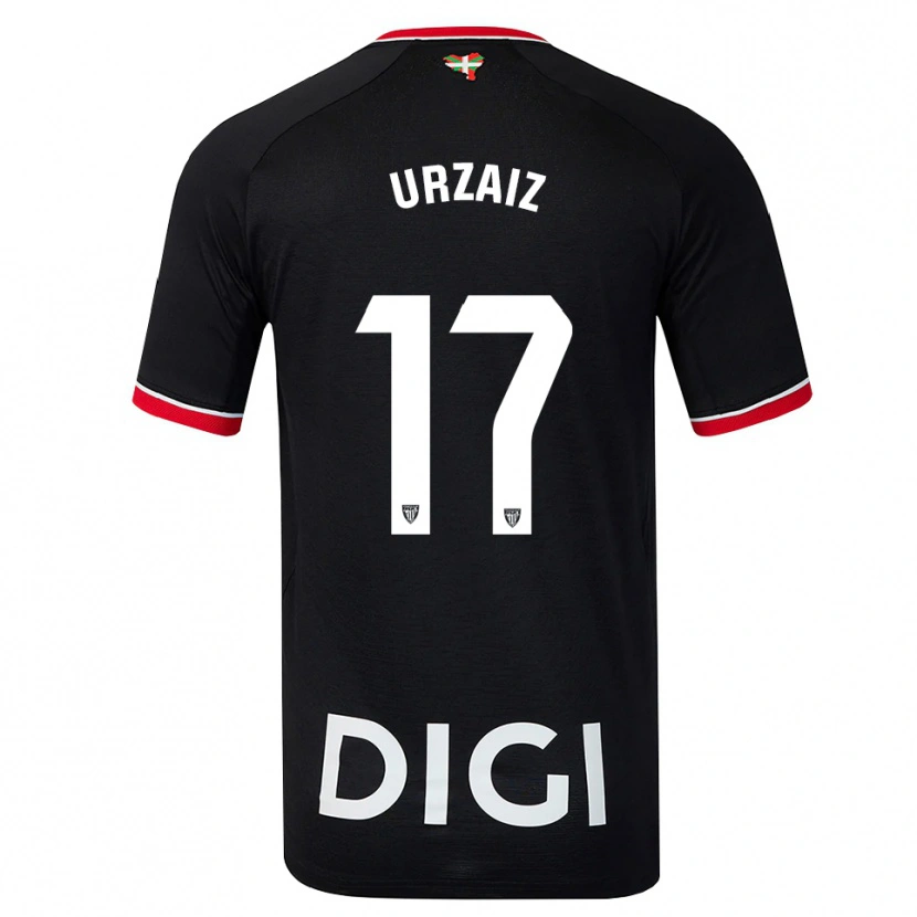 Danxen Criança Camisola Unax Urzaiz #17 Preto Branco Vermelho Alternativa 2026/27 Camisa Brasil