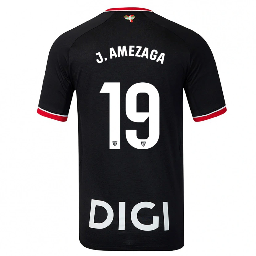 Danxen Criança Camisola Jone Amezaga #19 Preto Branco Vermelho Alternativa 2026/27 Camisa Brasil