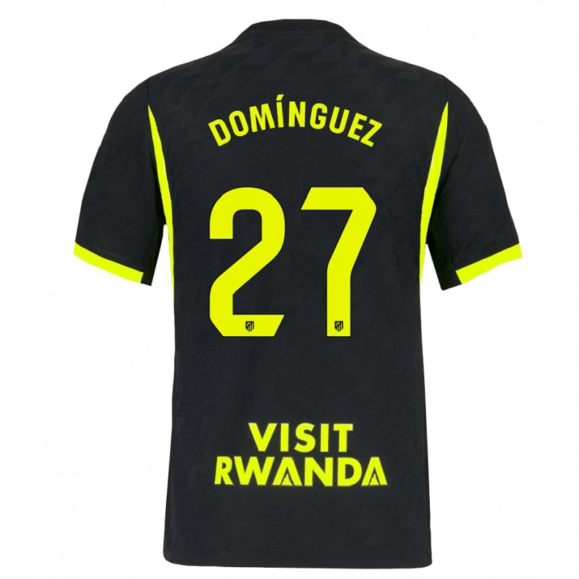Danxen Criança Camisola Jorge Domínguez #27 Verde Brilhante Preto Alternativa 2026/27 Camisa Brasil