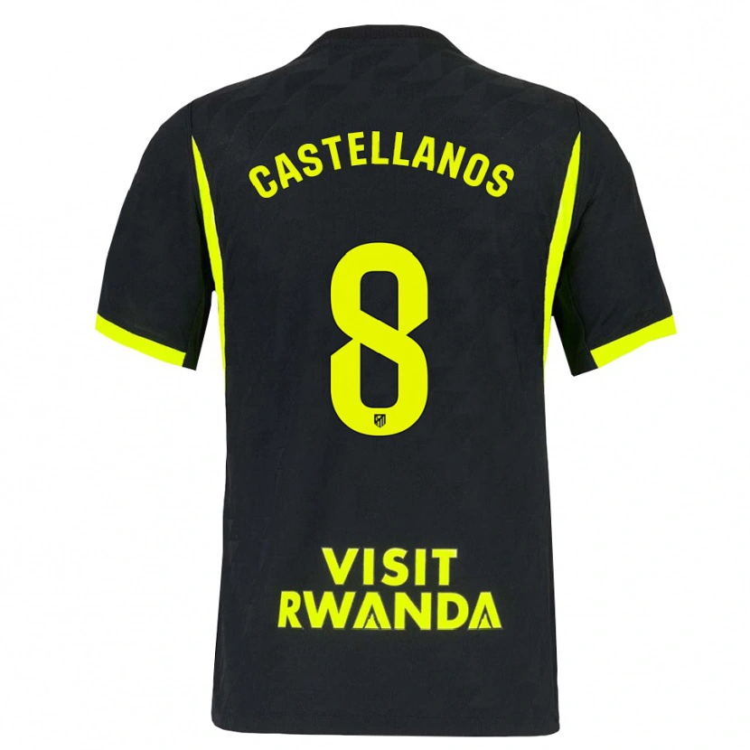 Danxen Criança Camisola Jorge Castellanos #8 Verde Brilhante Preto Alternativa 2026/27 Camisa Brasil