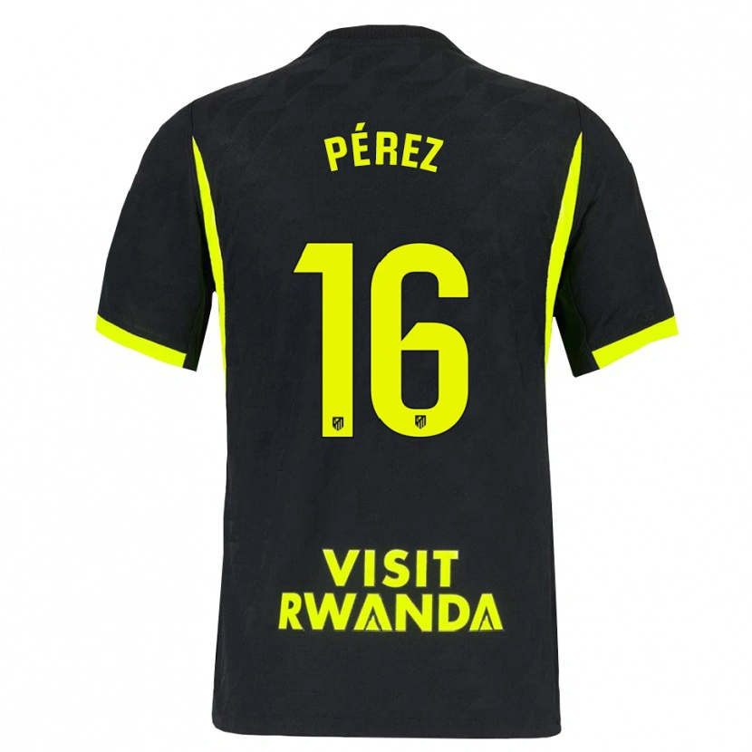 Danxen Criança Camisola Dani Pérez #16 Verde Brilhante Preto Alternativa 2026/27 Camisa Brasil