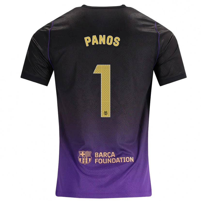 Danxen Criança Camisola Sandra Panos #1 Roxo Amarelo Preto Alternativa 2026/27 Camisa Brasil