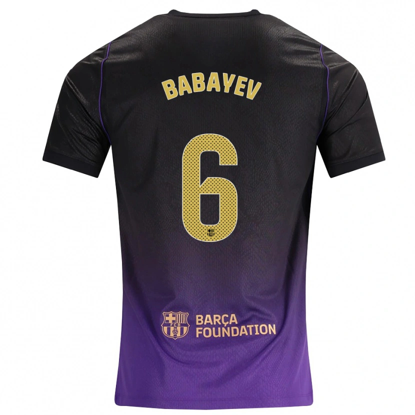 Danxen Criança Camisola Ibrahim Babayev #6 Roxo Amarelo Preto Alternativa 2026/27 Camisa Brasil