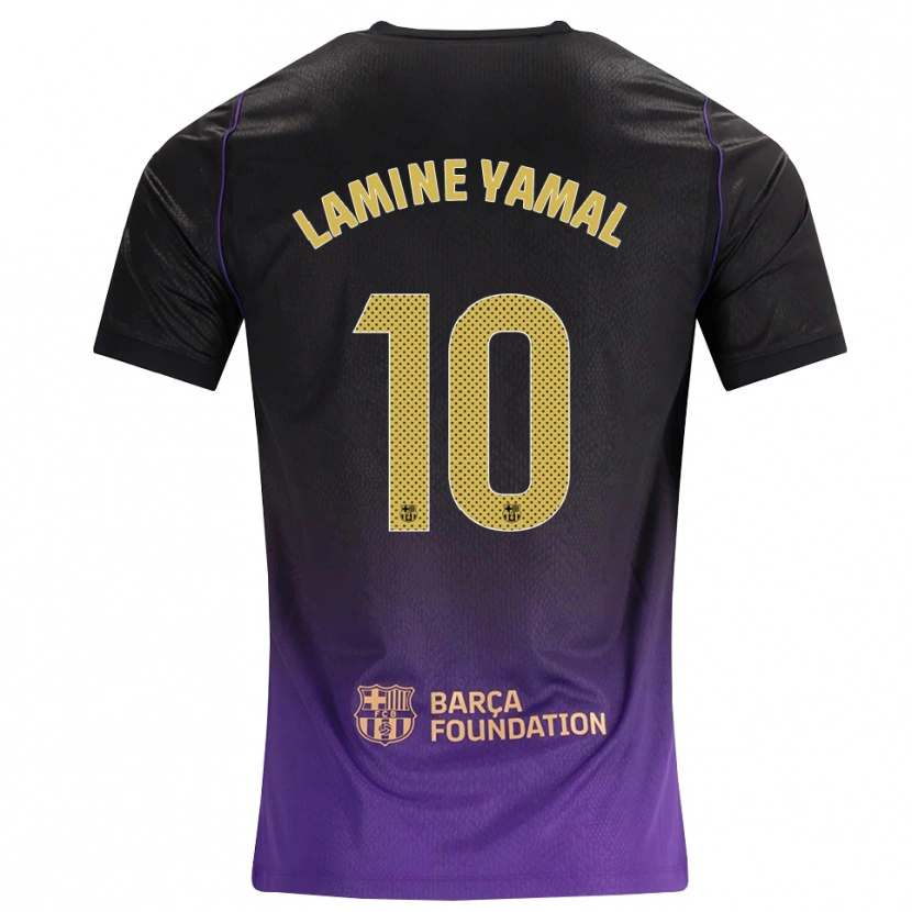 Danxen Criança Camisola Lamine Yamal #10 Roxo Amarelo Preto Alternativa 2026/27 Camisa Brasil