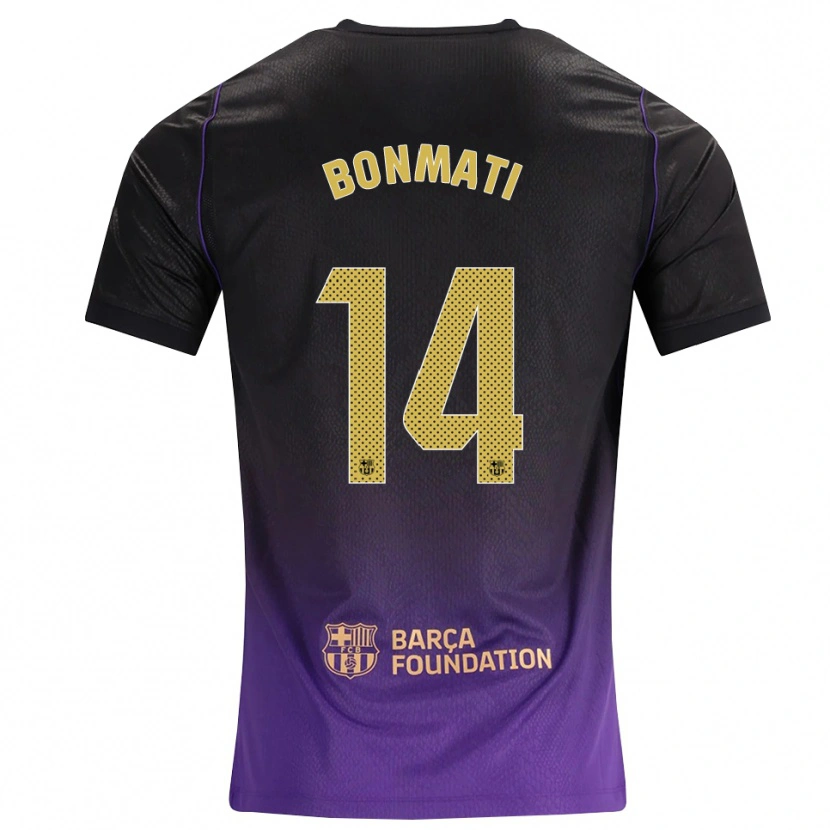 Danxen Criança Camisola Aitana Bonmati #14 Roxo Amarelo Preto Alternativa 2026/27 Camisa Brasil