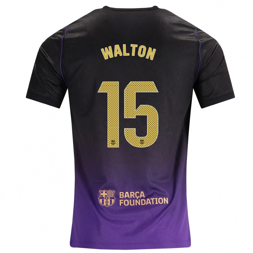 Danxen Criança Camisola Alex Walton #15 Roxo Amarelo Preto Alternativa 2026/27 Camisa Brasil