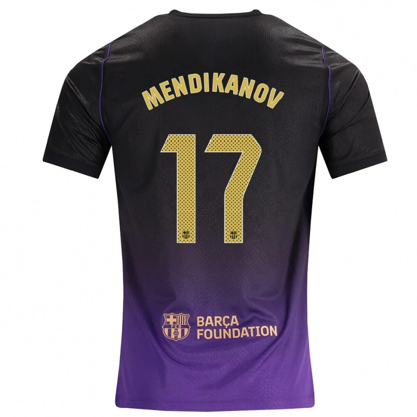 Danxen Criança Camisola Karim Mendikanov #17 Roxo Amarelo Preto Alternativa 2026/27 Camisa Brasil