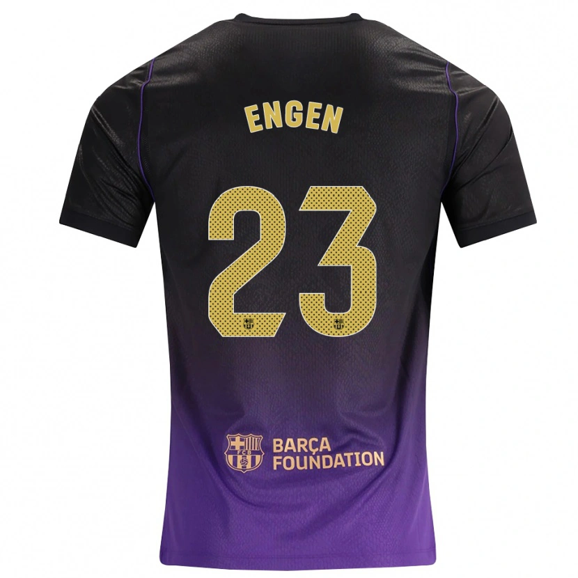 Danxen Criança Camisola Ingrid Engen #23 Roxo Amarelo Preto Alternativa 2026/27 Camisa Brasil
