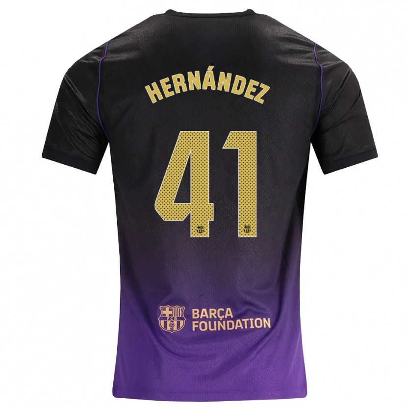 Danxen Criança Camisola Juan Hernández #41 Roxo Amarelo Preto Alternativa 2026/27 Camisa Brasil