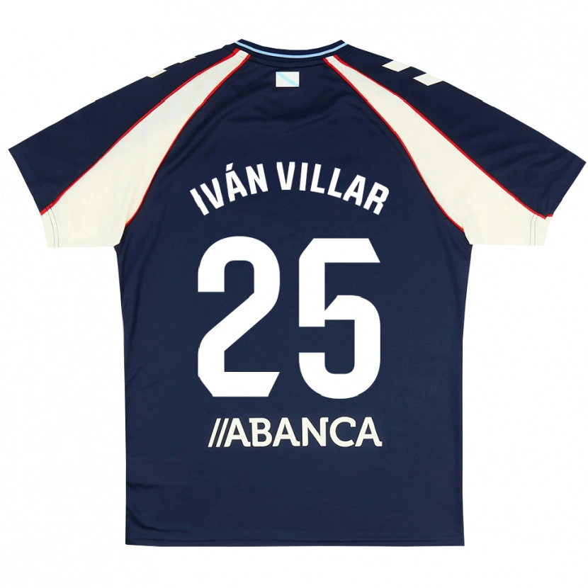 Danxen Criança Camisola Iván Villar #25 Azul Real Vermelho Branco Alternativa 2026/27 Camisa Brasil