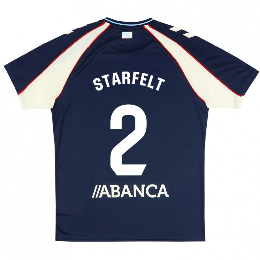 Danxen Criança Camisola Carl Starfelt #2 Azul Real Vermelho Branco Alternativa 2026/27 Camisa Brasil