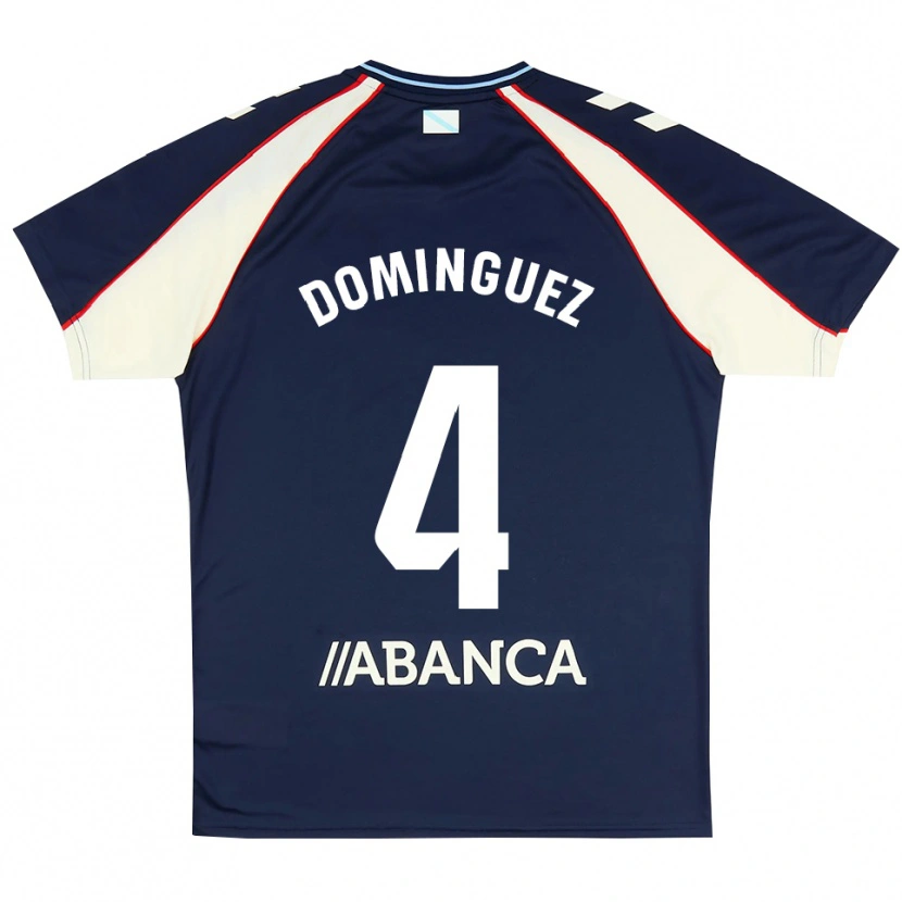 Danxen Criança Camisola Javi Domínguez #4 Azul Real Vermelho Branco Alternativa 2026/27 Camisa Brasil