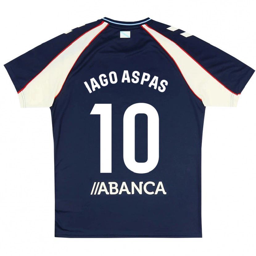 Danxen Criança Camisola Iago Aspas #10 Azul Real Vermelho Branco Alternativa 2026/27 Camisa Brasil