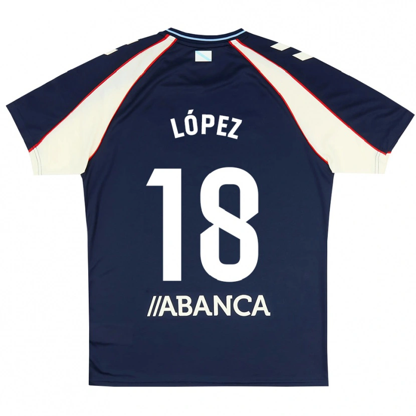 Danxen Criança Camisola Diego López #18 Azul Real Vermelho Branco Alternativa 2026/27 Camisa Brasil