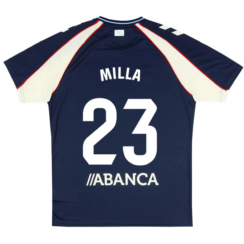 Danxen Criança Camisola Germain Milla #23 Azul Real Vermelho Branco Alternativa 2026/27 Camisa Brasil