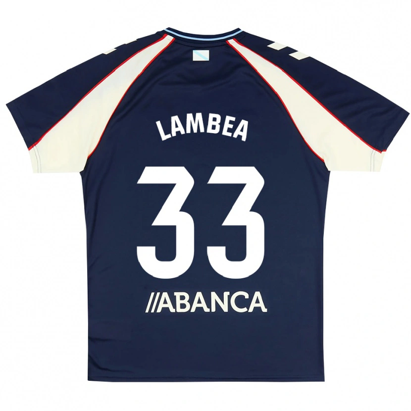 Danxen Criança Camisola Jorge Lambea #33 Azul Real Vermelho Branco Alternativa 2026/27 Camisa Brasil