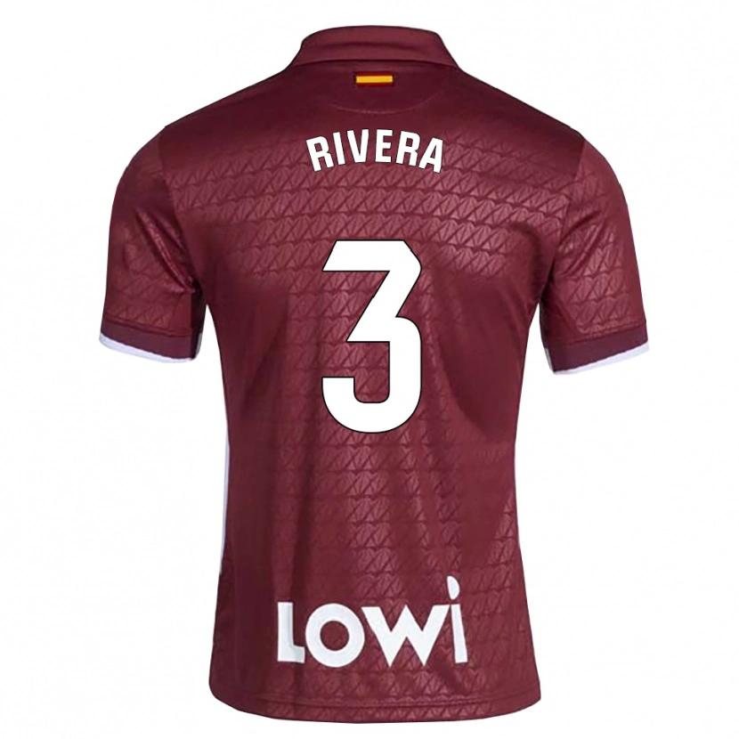 Danxen Criança Camisola Gorka Rivera #3 Vermelho Escuro Branco Alternativa 2026/27 Camisa Brasil