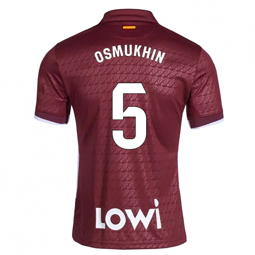 Danxen Criança Camisola Zakhar Osmukhin #5 Vermelho Escuro Branco Alternativa 2026/27 Camisa Brasil