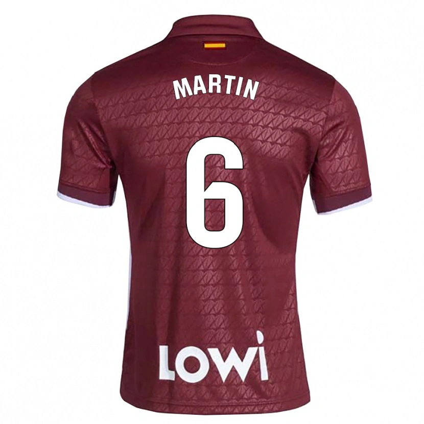 Danxen Criança Camisola Mario Martín #6 Vermelho Escuro Branco Alternativa 2026/27 Camisa Brasil