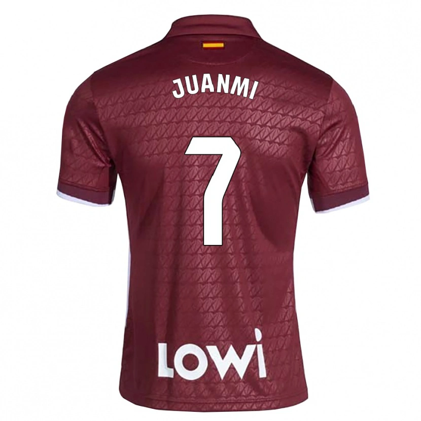 Danxen Criança Camisola Juan Miguel Jiménez López #7 Vermelho Escuro Branco Alternativa 2026/27 Camisa Brasil