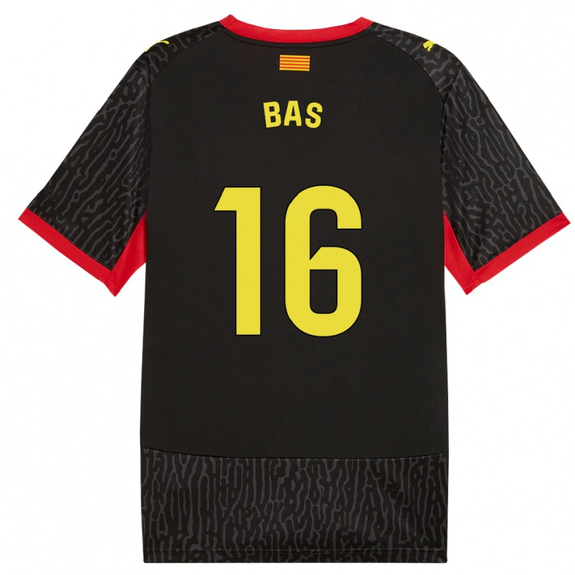 Danxen Criança Camisola Jordi Bas #16 Preto Amarelo Vermelho Alternativa 2026/27 Camisa Brasil