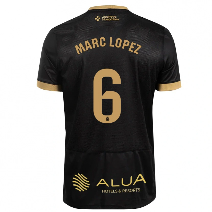 Danxen Criança Camisola Marc López #6 Preto Marrom Claro De Sândalo Madeira Alternativa 2026/27 Camisa Brasil