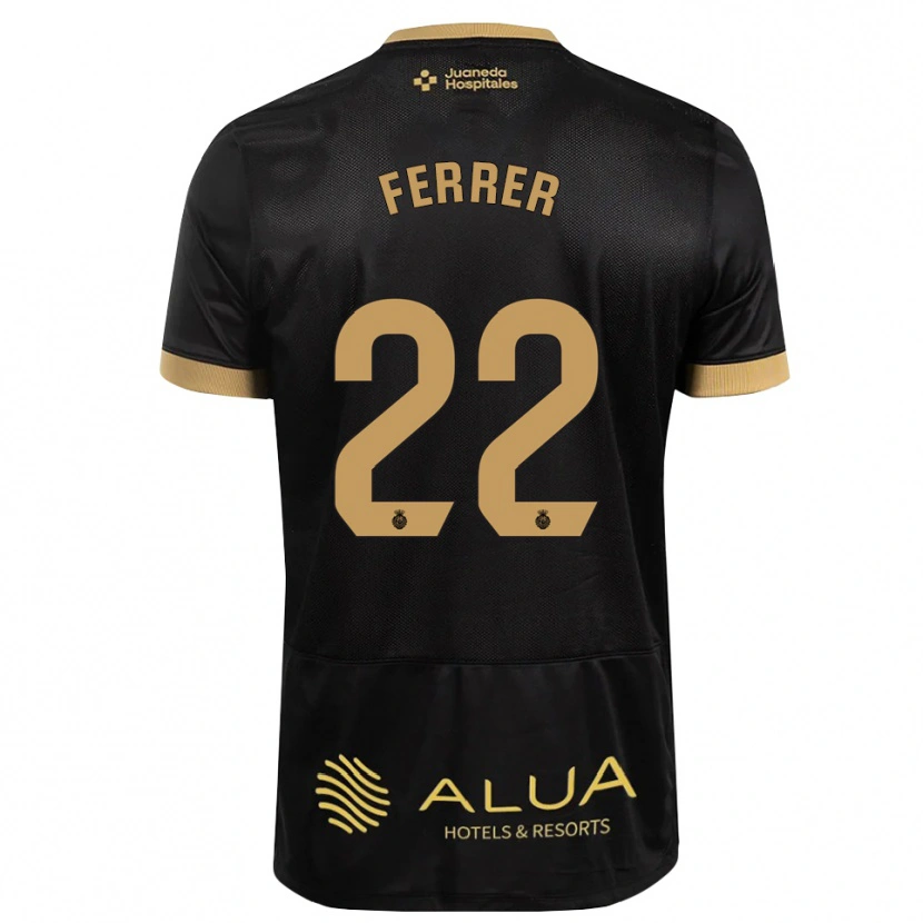 Danxen Criança Camisola David Ferrer #22 Preto Marrom Claro De Sândalo Madeira Alternativa 2026/27 Camisa Brasil