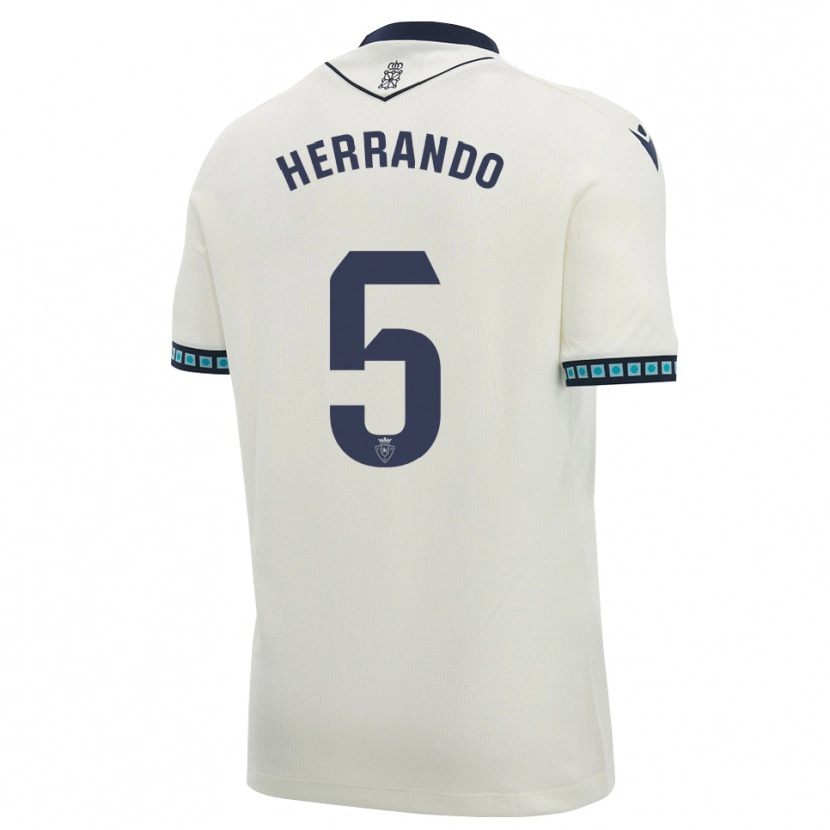 Danxen Criança Camisola Jorge Herrando #5 Branco Preto Azul Céu Claro Alternativa 2026/27 Camisa Brasil