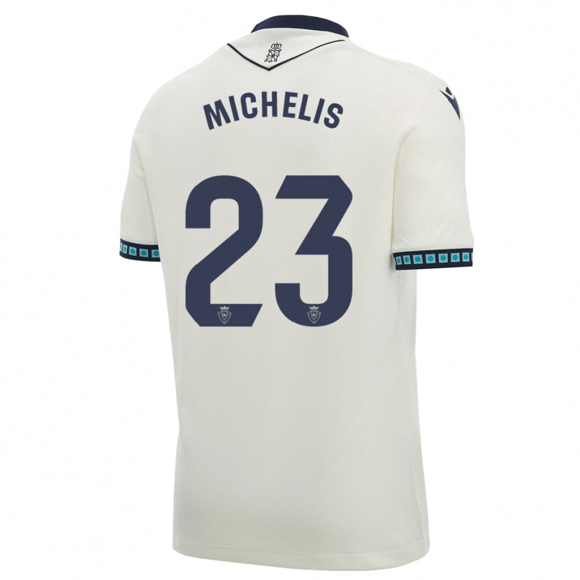 Danxen Criança Camisola Nikolaos Michelis #23 Branco Preto Azul Céu Claro Alternativa 2026/27 Camisa Brasil