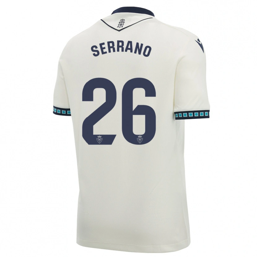 Danxen Criança Camisola Mikel Serrano #26 Branco Preto Azul Céu Claro Alternativa 2026/27 Camisa Brasil
