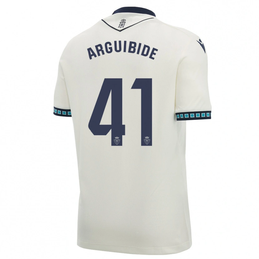 Danxen Criança Camisola Iñigo Arguibide #41 Branco Preto Azul Céu Claro Alternativa 2026/27 Camisa Brasil