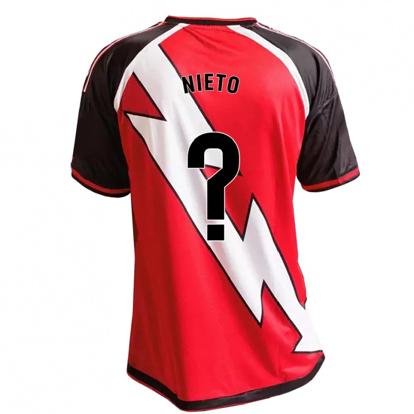 Danxen Criança Camisola Diego Nieto #0 Vermelho Preto Branco Alternativa 2026/27 Camisa Brasil