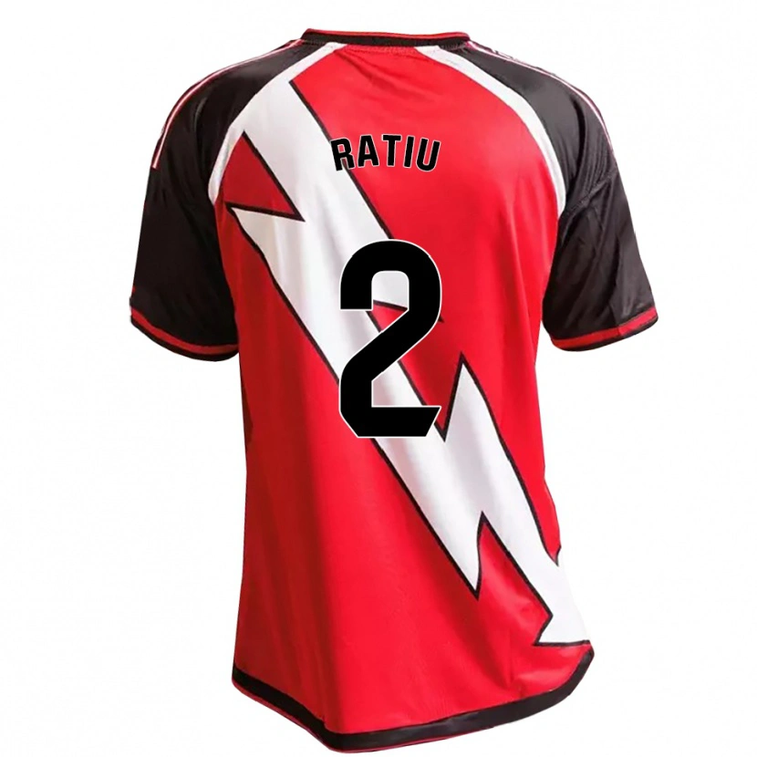 Danxen Criança Camisola Andrei Rațiu #2 Vermelho Preto Branco Alternativa 2026/27 Camisa Brasil