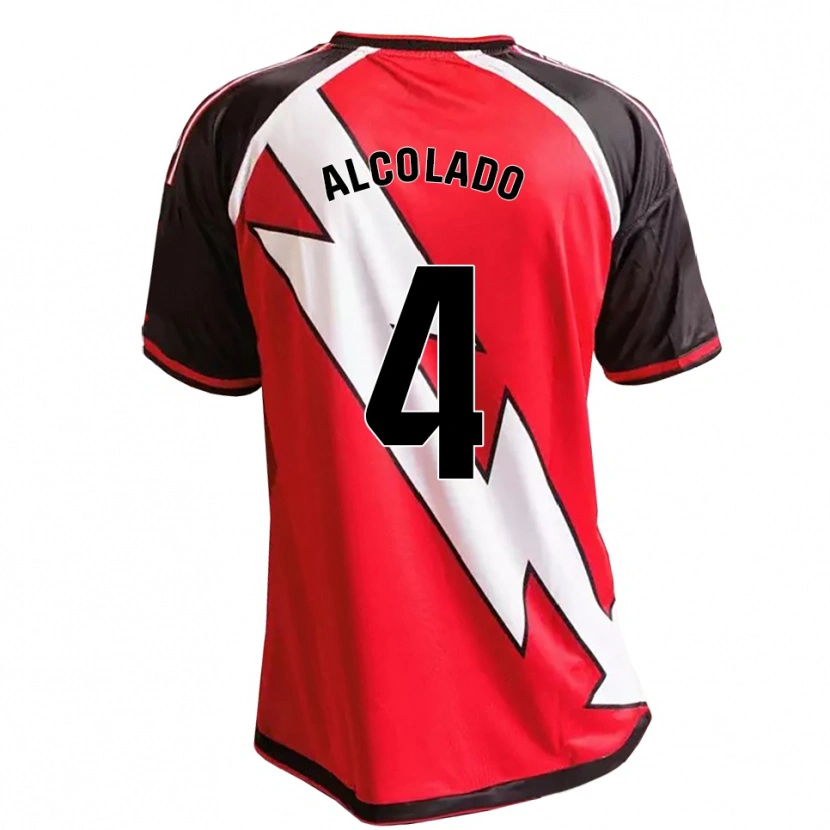 Danxen Criança Camisola Jaime Alcolado #4 Vermelho Preto Branco Alternativa 2026/27 Camisa Brasil
