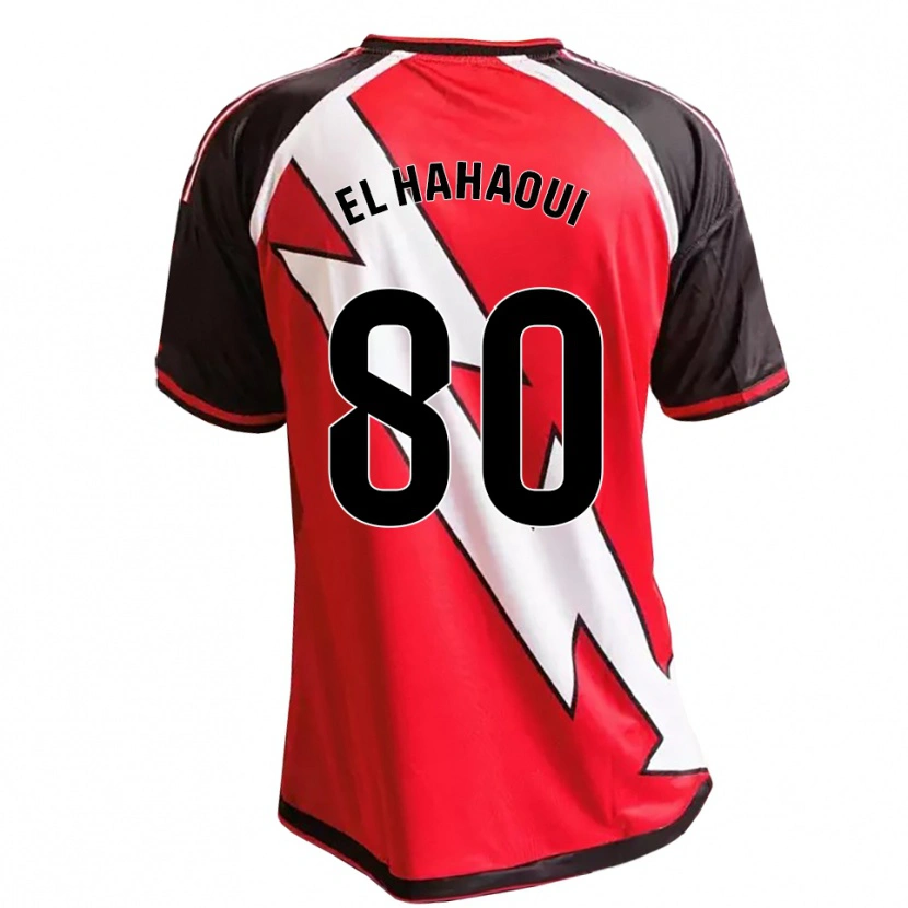 Danxen Criança Camisola Ayman El Hahaoui #80 Vermelho Preto Branco Alternativa 2026/27 Camisa Brasil