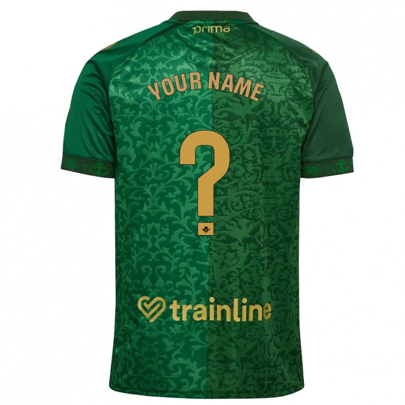 Danxen Criança Camisola Seu Nome #0 Verde Floresta Dourado Escuro Alternativa 2026/27 Camisa Brasil