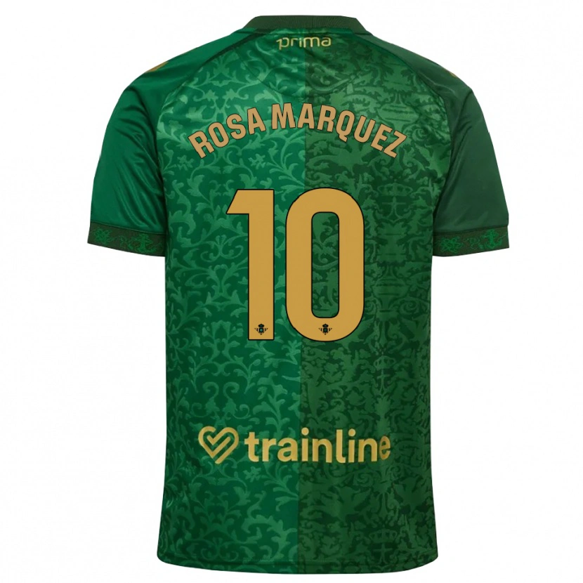 Danxen Criança Camisola Rosa Márquez Baena #10 Verde Floresta Dourado Escuro Alternativa 2026/27 Camisa Brasil