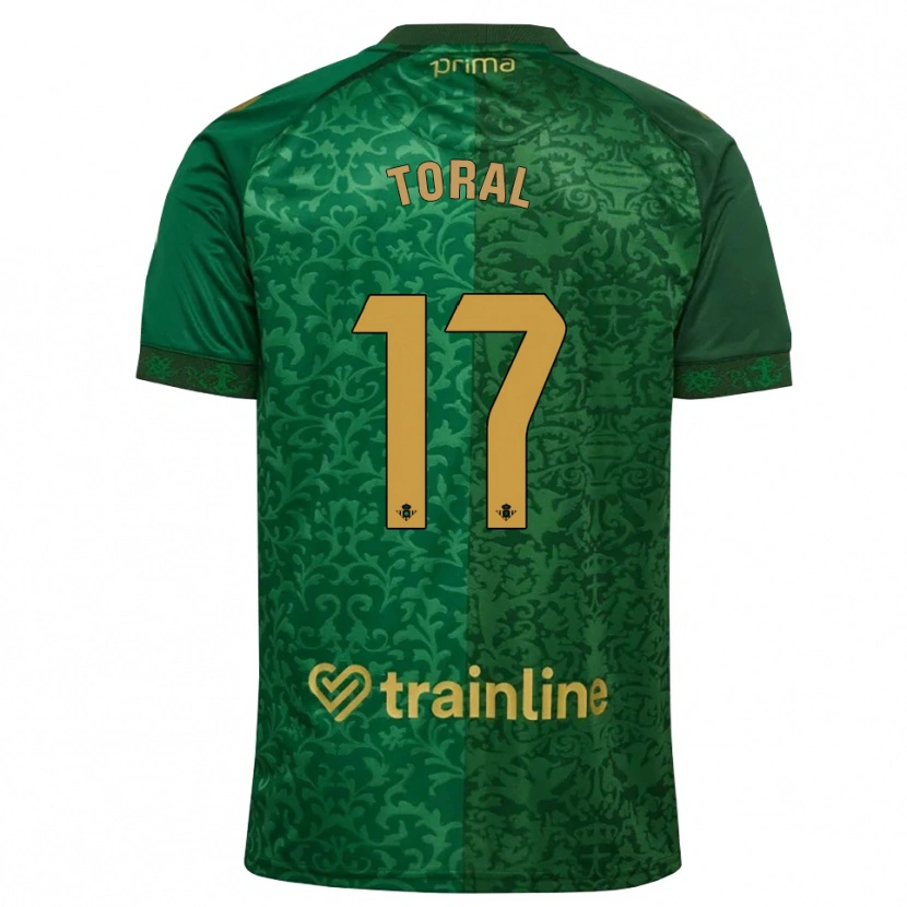 Danxen Criança Camisola Antonio Toral #17 Verde Floresta Dourado Escuro Alternativa 2026/27 Camisa Brasil