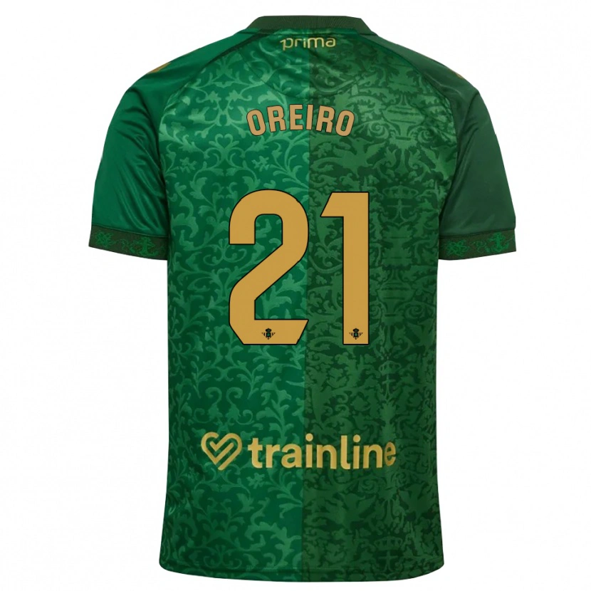 Danxen Criança Camisola Jorge Oreiro #21 Verde Floresta Dourado Escuro Alternativa 2026/27 Camisa Brasil