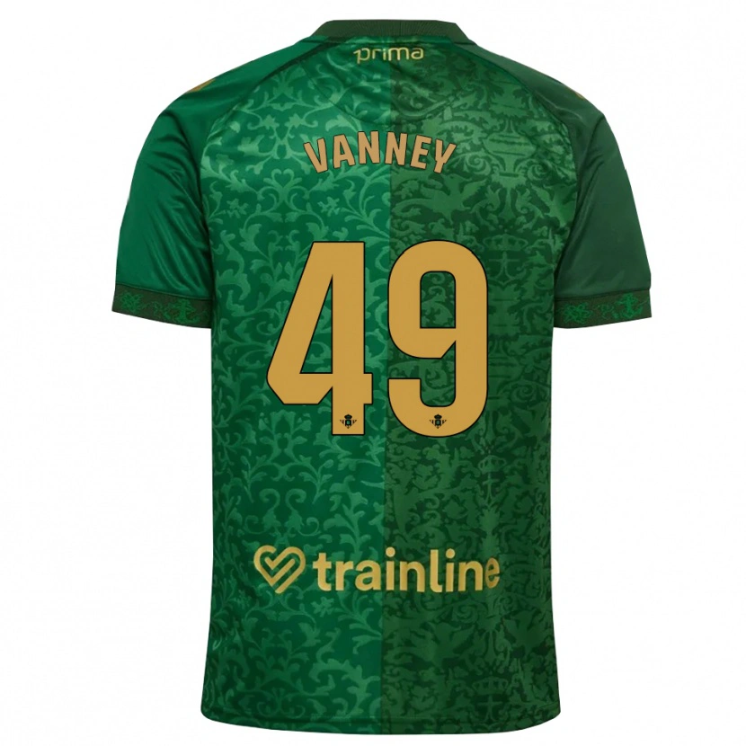 Danxen Criança Camisola Dylan Vanney #49 Verde Floresta Dourado Escuro Alternativa 2026/27 Camisa Brasil